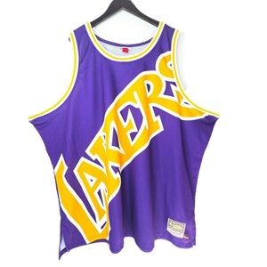 Vintage 90s Mitchell & Ness 5X Lakers Basketeball Hardwood Classics Kobe Jersey
